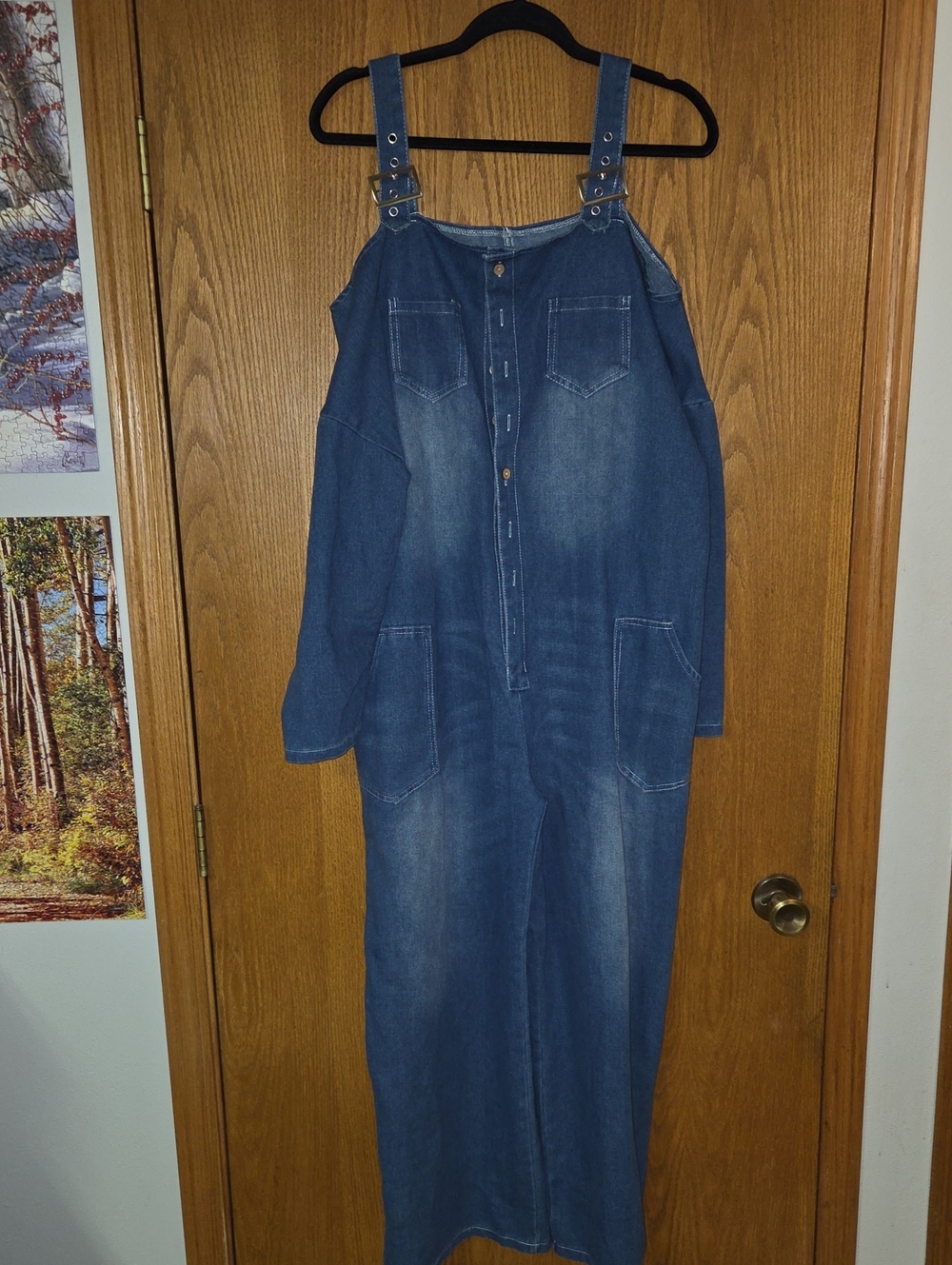 Denim Blue Women's Overall Dress - Classic Casual